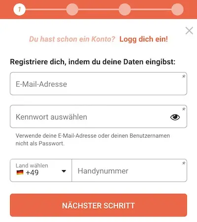 Registrieren und eigene LeoVegas Erfahrungen machen