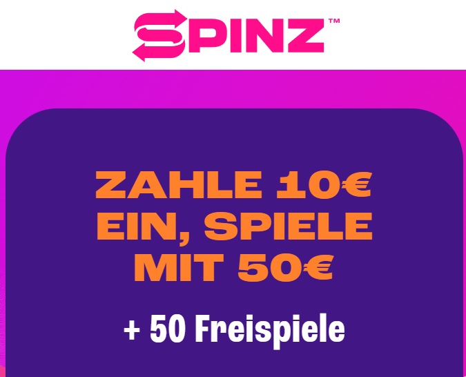 Spinz Bonus für Neukunden Spinz Bonus für Neukunden
