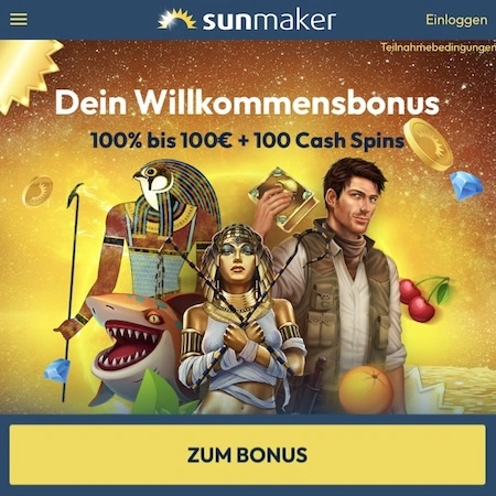 Sunmaker Bonus für Neukunden