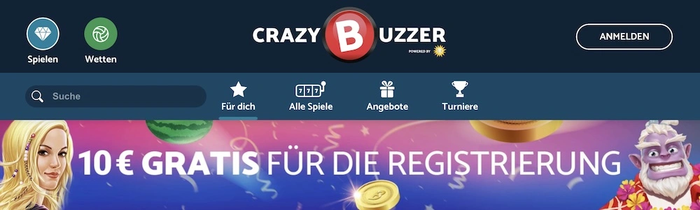 CrazyBuzzer No Deposit Bonus