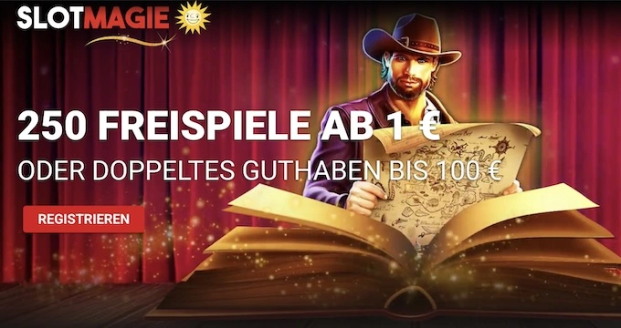 Slotmagie 250 Freispiele für 1 Euro