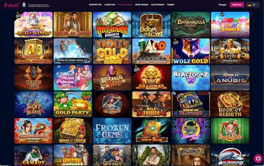VBET Slots Auswahl