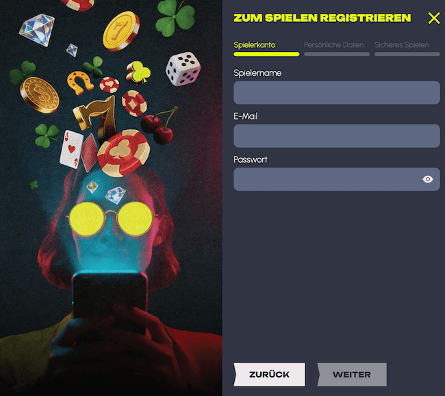Casineo Slots Registrierung